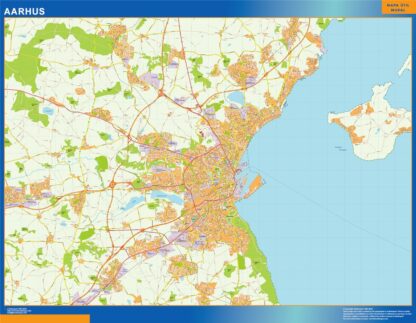 Mapa Aarhus en Dinamarca