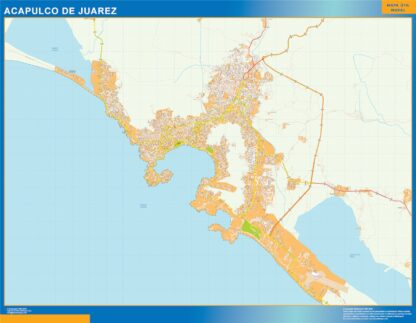 Mapa Acapulco De Juarez en Mexico