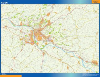 Mapa Agen en Francia