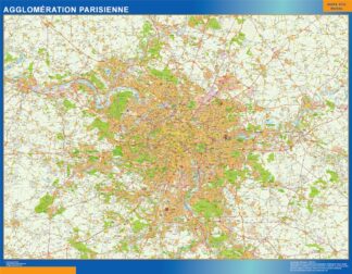 Mapa Agglomeration Parisienne en Francia