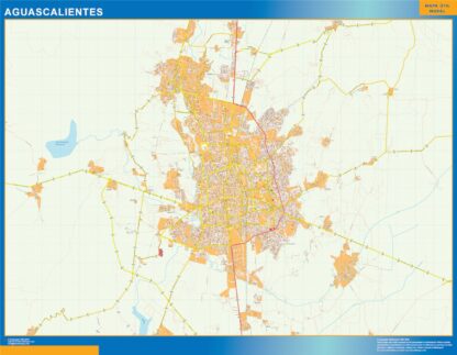 Mapa Aguascalientes en Mexico