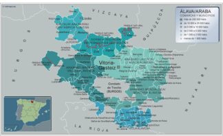 Mapa Alava por municipios