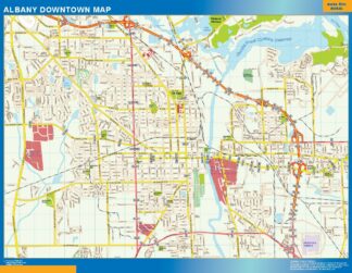 Mapa Albany downtown