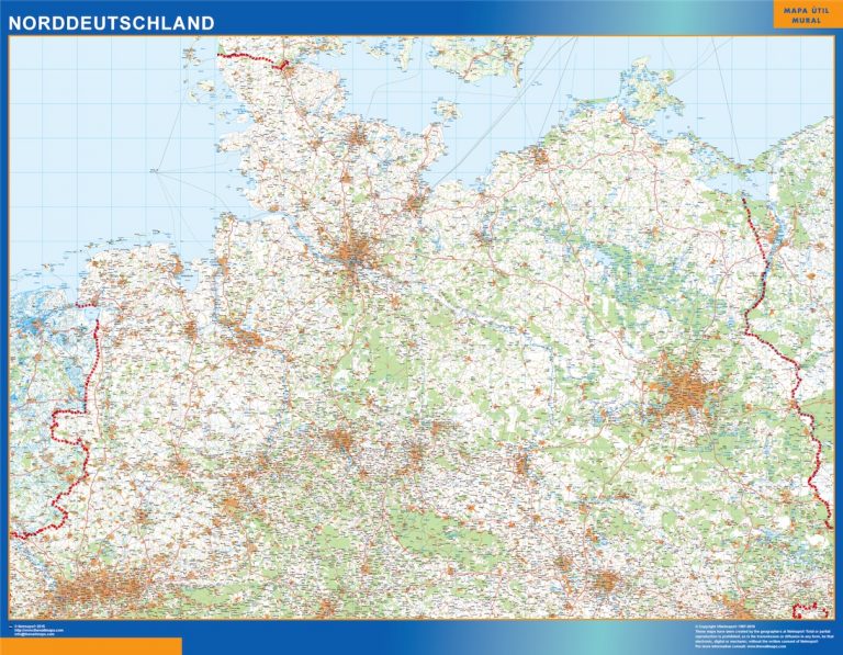 Mapa Alemania norte carreteras