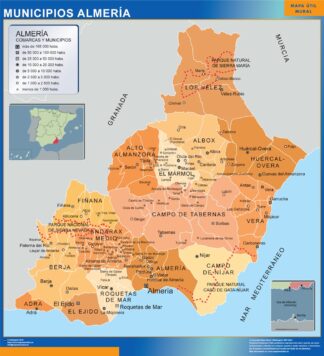 Mapa Almeria por municipios