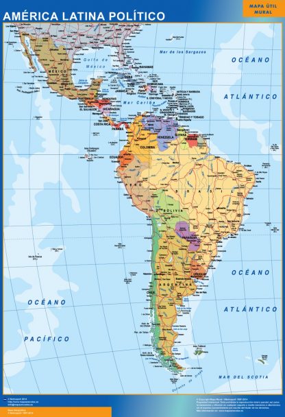 Mapa America Latina político