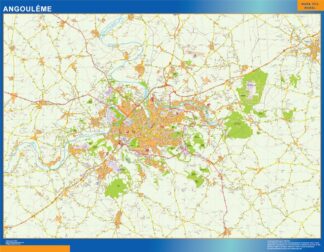 Mapa Angouleme en Francia