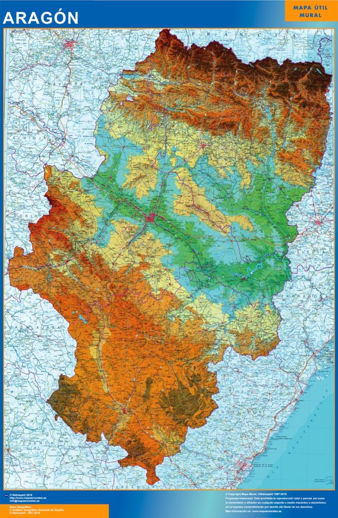 Mapa Aragón físico