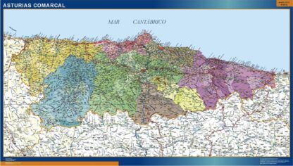 Mapa Asturias comarcal