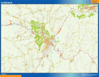Mapa Aubenas en Francia