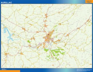 Mapa Aurillac en Francia