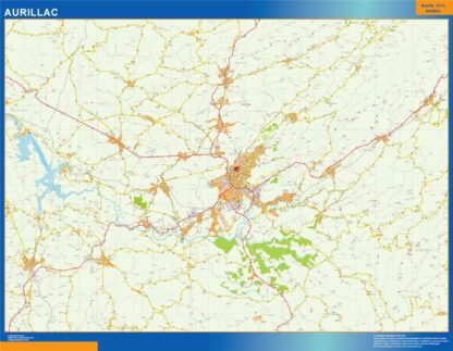 Mapa Aurillac en Francia