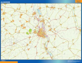 Mapa Auxerre en Francia