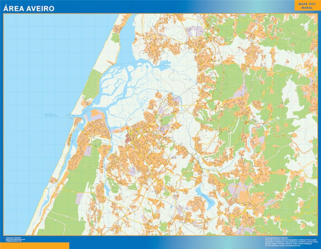 Mapa Aveiro área urbana