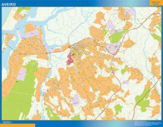 Mapa Aveiro en Portugal