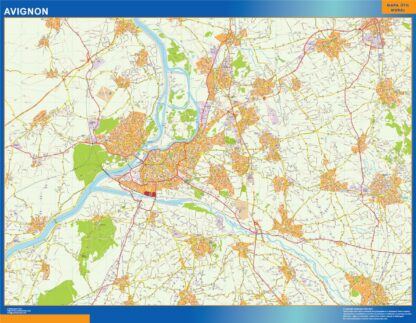 Mapa Avignon en Francia