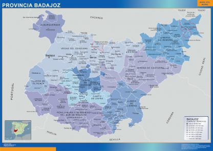 Mapa Badajoz por municipios