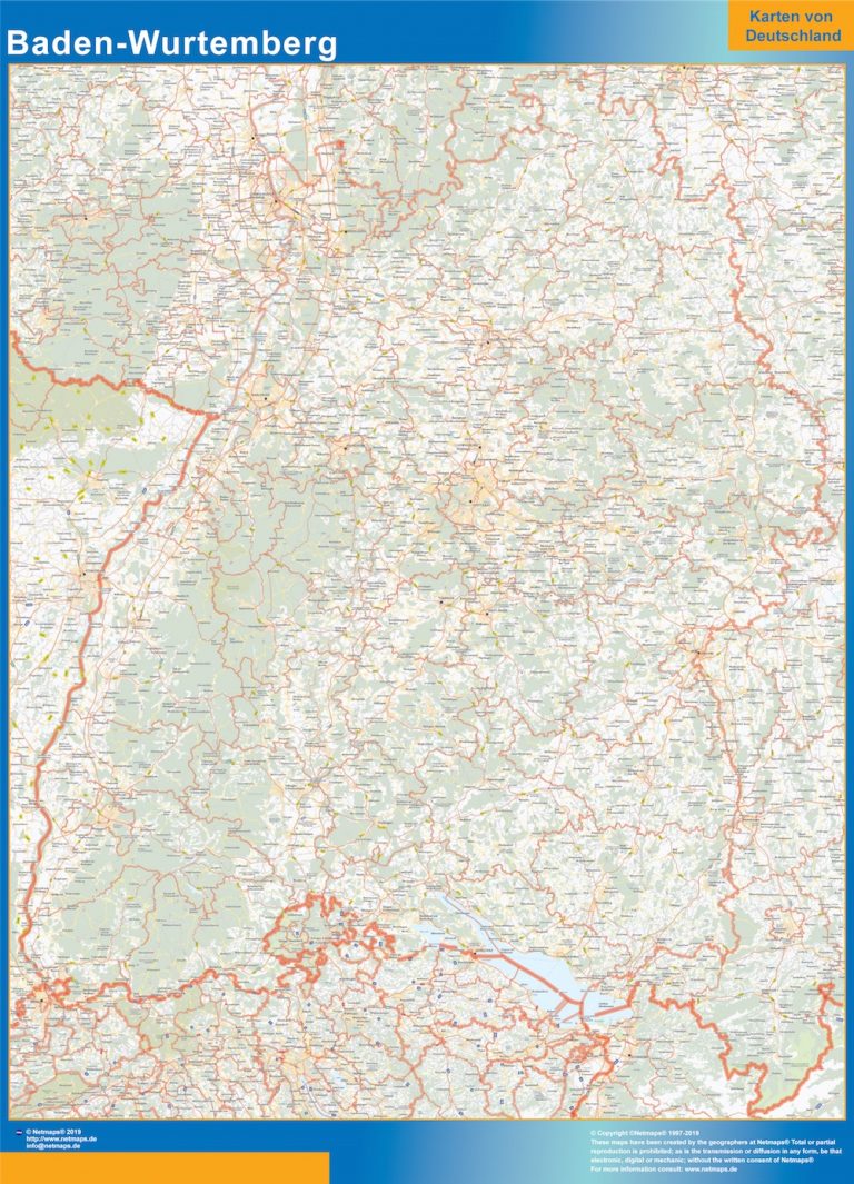 Mapa Baden-Wurtemberg