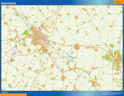 Mapa Beauvais en Francia