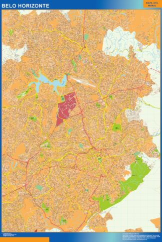 Mapa Belo Horizonte Brasil