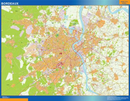 Mapa Bordeaux en Francia