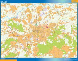 Mapa Braga en Portugal