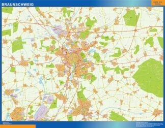 Mapa Braunschweig en Alemania