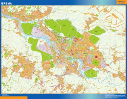 Mapa Brema en Alemania