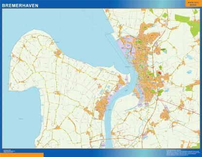 Mapa Bremerhaven en Alemania