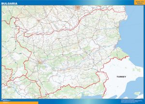 Mapa de Bulgaria