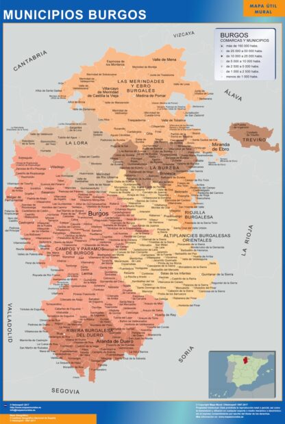 Mapa Burgos por municipios