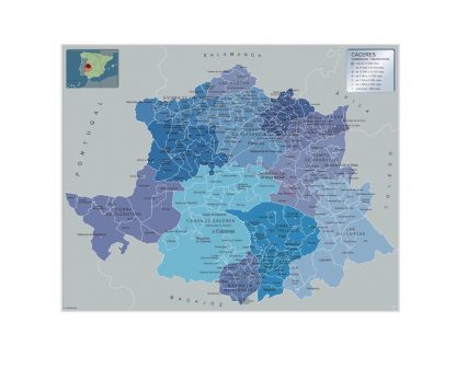 Mapa Caceres por municipios