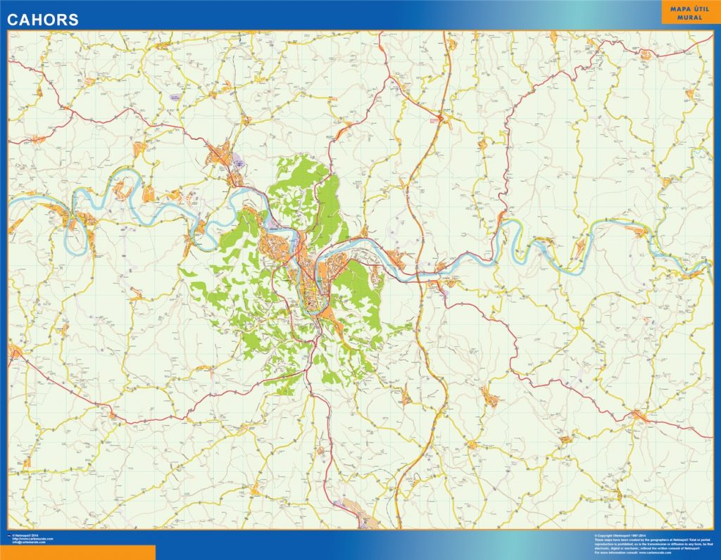 Mapa Cahors en Francia