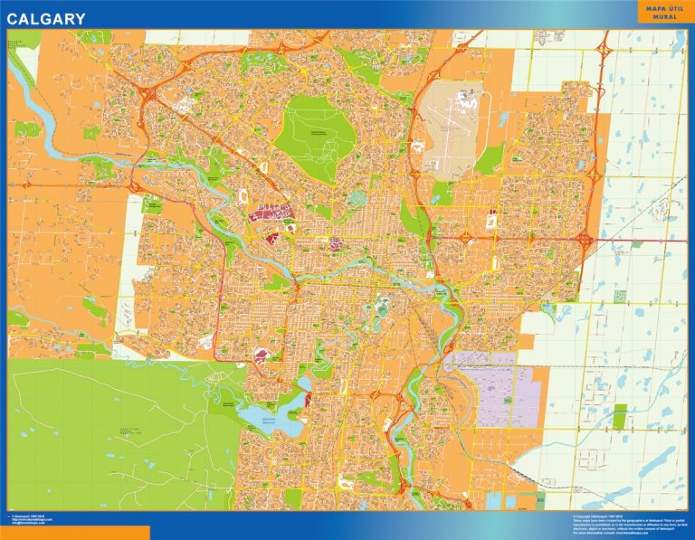 Mapa Calgary en Canada