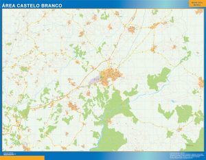 Mapa Castelo Branco área urbana