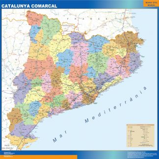 Mapa Cataluña comarcal