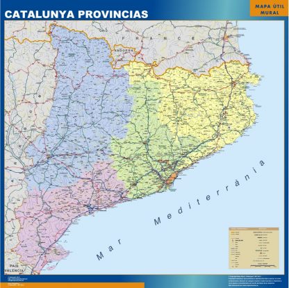 Mapa Cataluña provincias