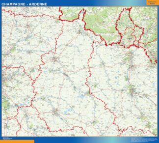 Mapa Champagne Ardenne en Francia