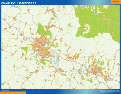 Mapa Charleville Mezieres en Francia