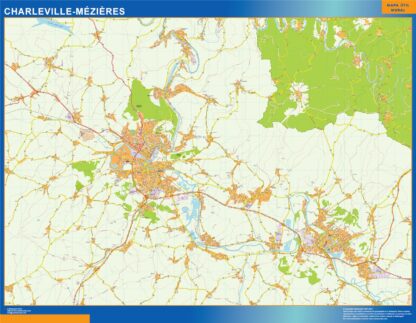 Mapa Charleville Mezieres en Francia