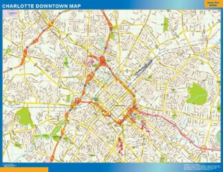 Mapa Charlotte downtown