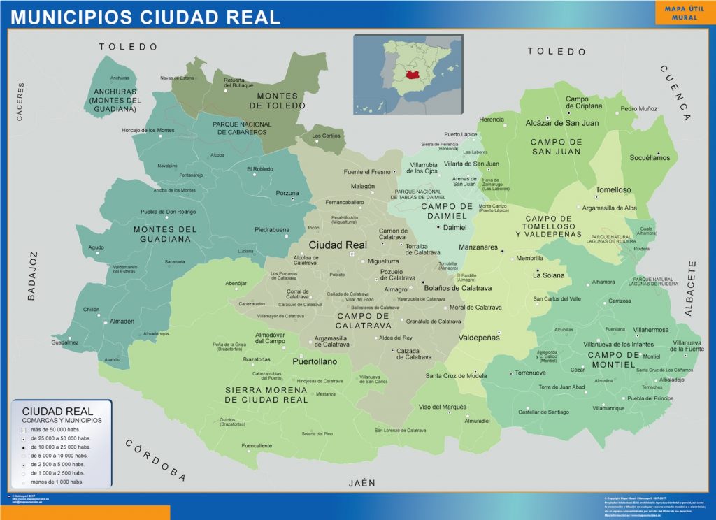 Mapa Ciudad Real por municipios