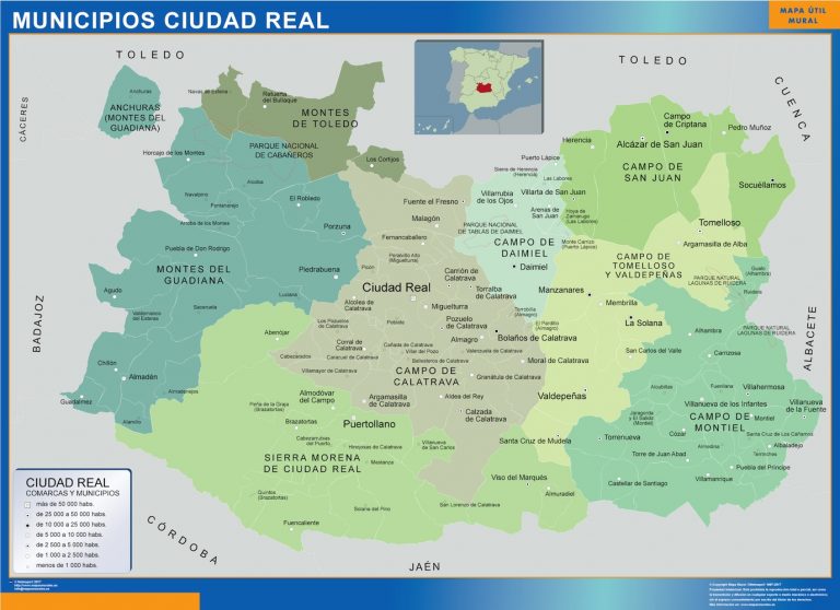 Mapa Ciudad Real por municipios
