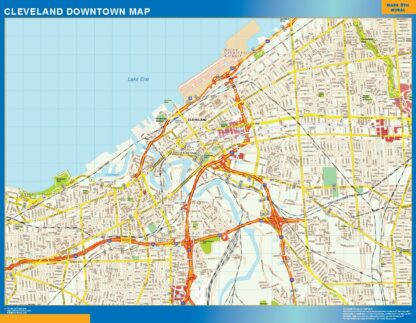 Mapa Cleveland downtown