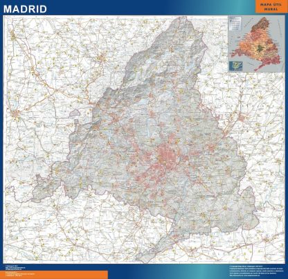 Mapa Comunidad Madrid físico