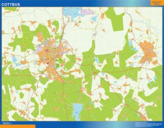 Mapa Cottbus en Alemania