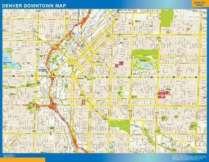 Mapa Denver downtown