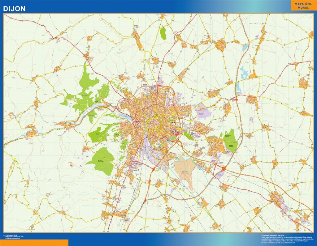 Mapa Dijon en Francia
