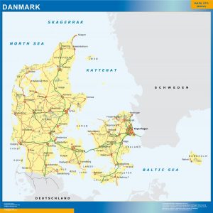 Mapa de Dinamarca