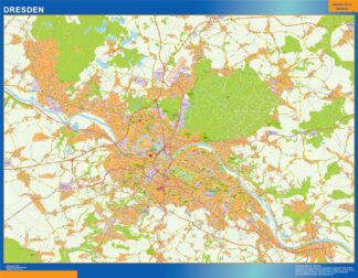 Mapa Dresden en Alemania